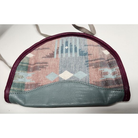 Vintage Tapestry & Reptile Leather Purse Daniel Victor Vermont - Picture 8 of 16